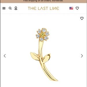 The Last Line Diamond Mini Teddy Flower Earring